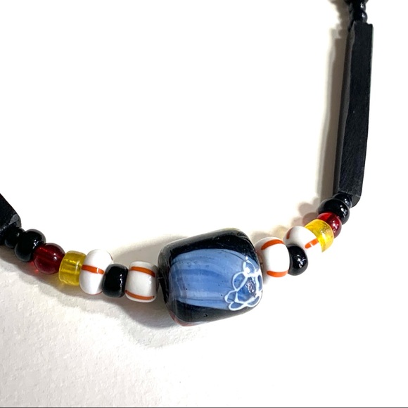 Boho Beaded Necklace Colorful Ceramic Wood Other Trade Styles Toggle Close - Picture 4 of 5